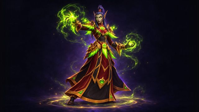 Kystia Manaheart, a blood elf sorceress, boss of Murder Row