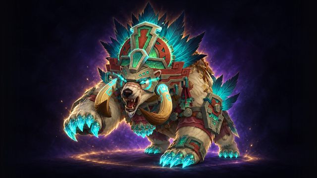 Nalorakk charging, final boss of Den of Nalorakk
