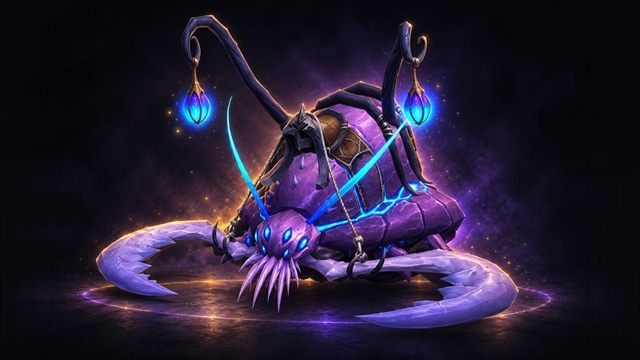 Darkwarren Hardshell, a snail mount with lanterns on its antennae